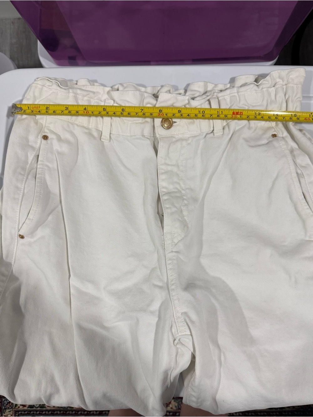 Zara paperbag white jeans - Picture 12 of 12